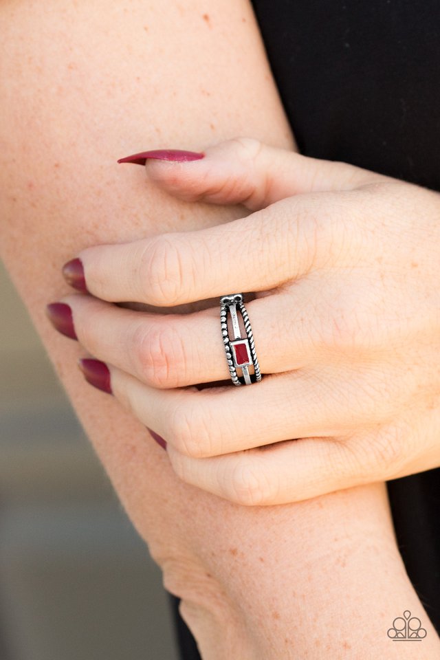 Paparazzi ♥ Street Edge - Red ♥ Ring