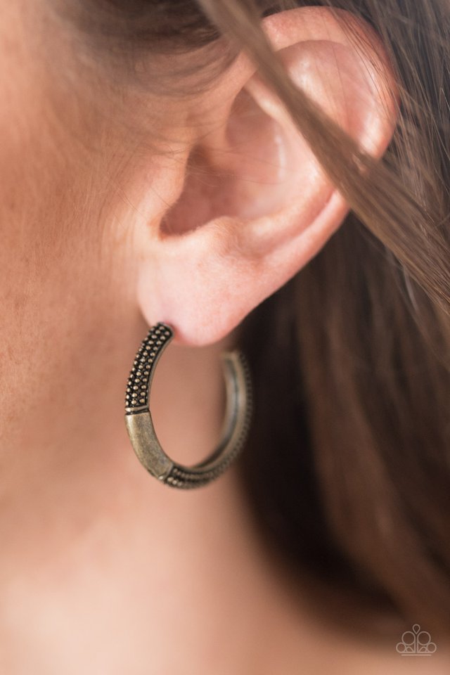 Paparazzi ♥ The BEAST Of The BEAST - Brass ♥ Earrings