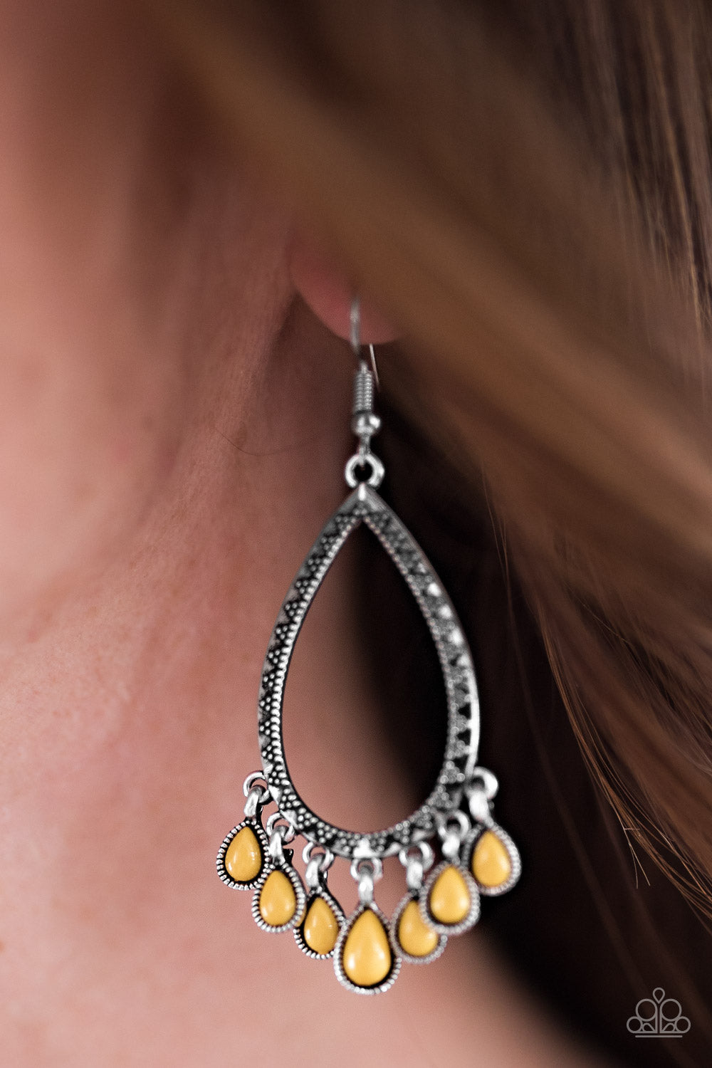 Paparazzi ♥ Radiant Bursts - Yellow ♥ Earrings