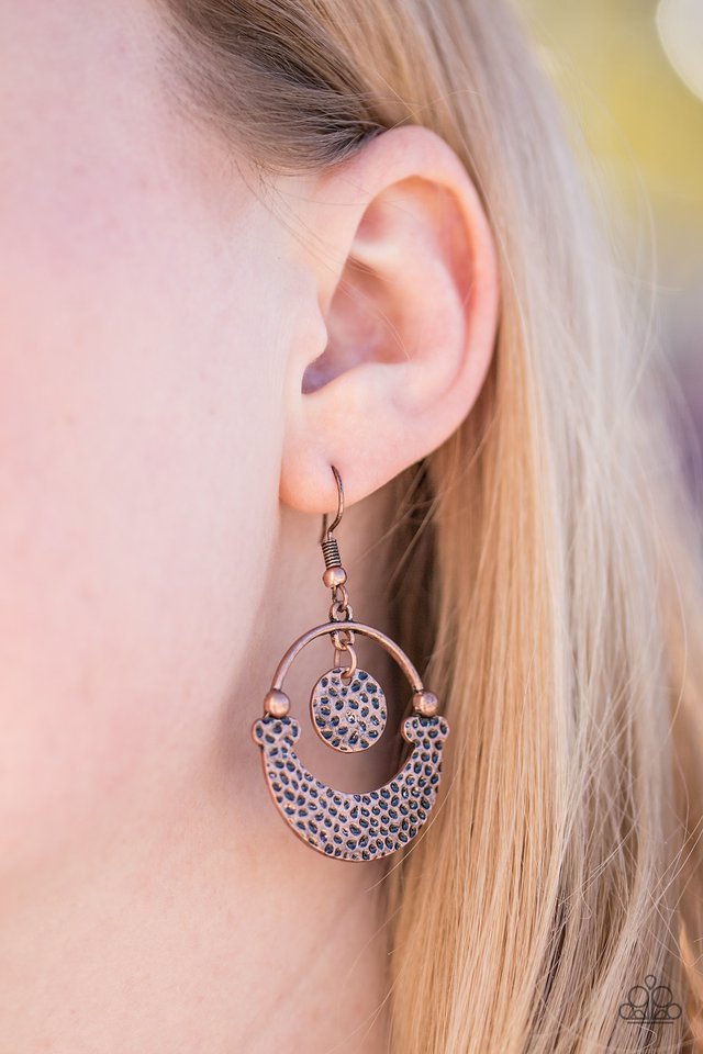 Paparazzi ♥ Under the Hammer - Copper ♥ Earrings