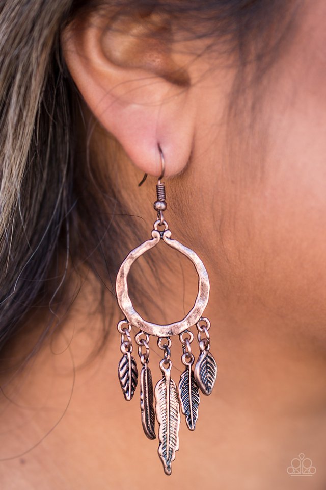 Paparazzi ♥ Winslow Winds - Copper ♥ Earrings