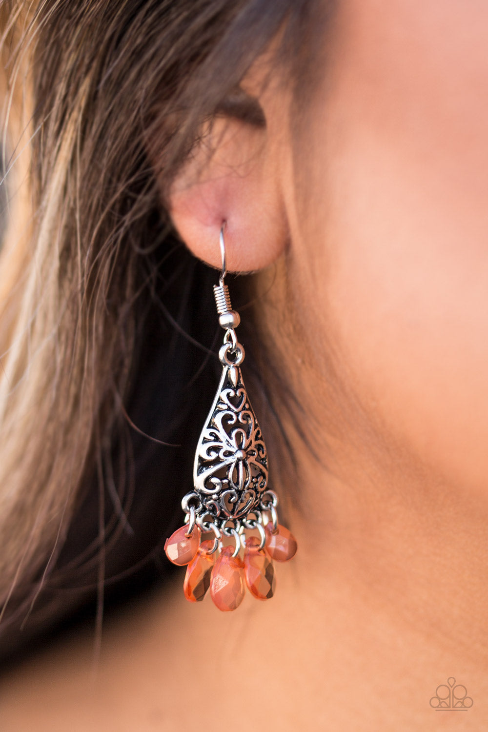 Paparazzi ♥ Geisha Glam - Orange ♥ Earrings