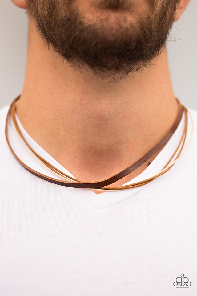 Paparazzi ♥ Outback Outfitter - Brown ♥ Necklace