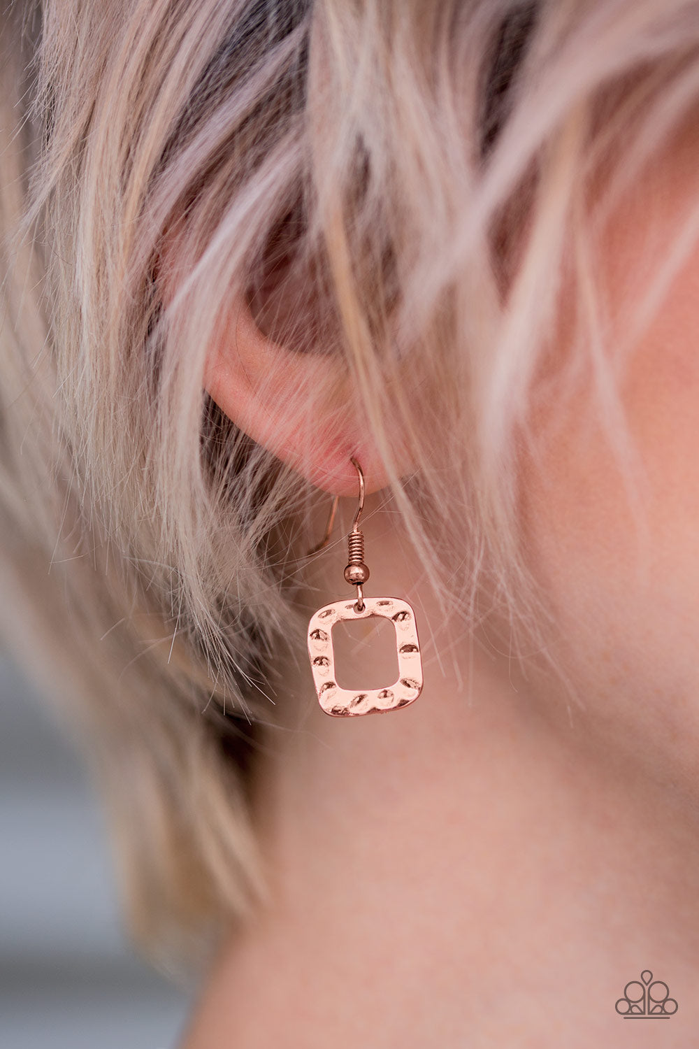 Paparazzi ♥ GEO-ing Strong - Copper ♥ Necklace