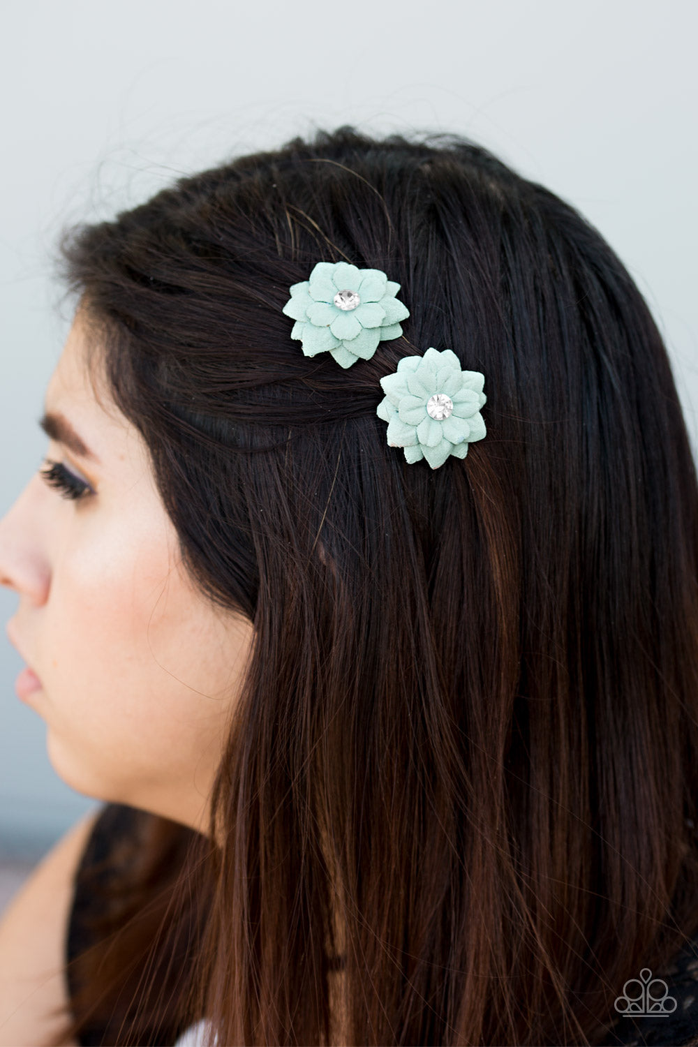 Paparazzi ♥ Dreaming About Daisies - Green ♥ Hair Clip