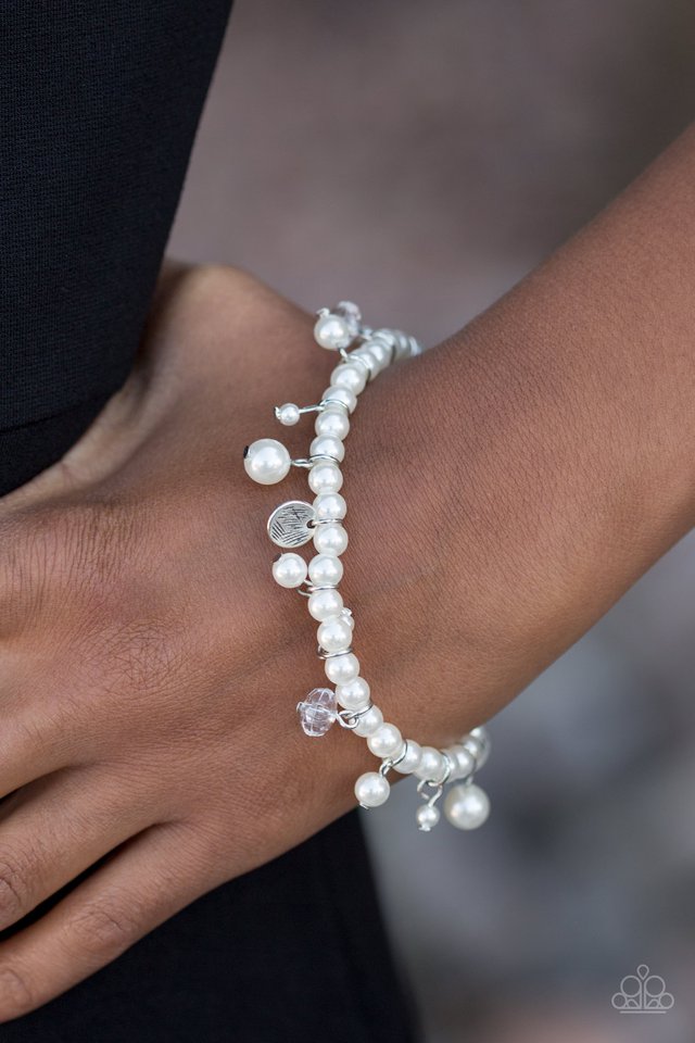 Paparazzi ♥ Treasure Chest Chic - White ♥ Bracelet