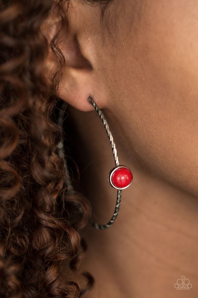 Paparazzi ♥ Treasure Seeker - Red ♥ Earrings