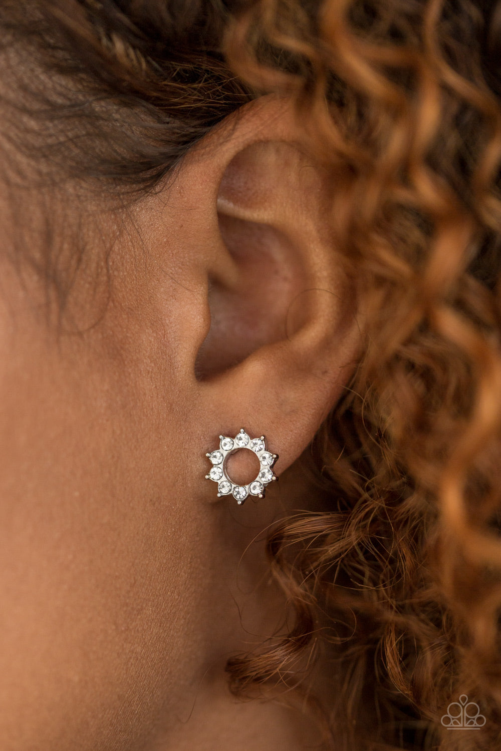 Paparazzi ♥ Richly Resplendent - White Post ♥ Post Earrings