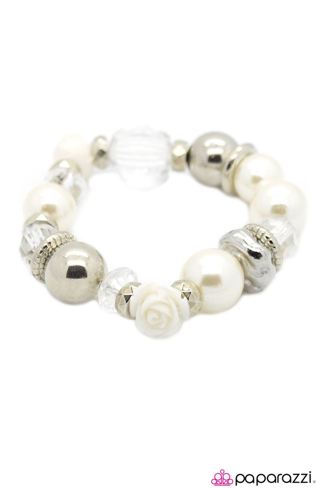 Paparazzi ♥ Only Time Will Tell - White ♥ Bracelet