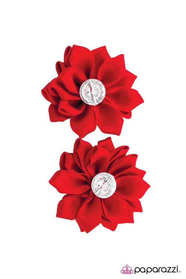 Paparazzi ♥ On the Double - Red ♥ Hair Clip