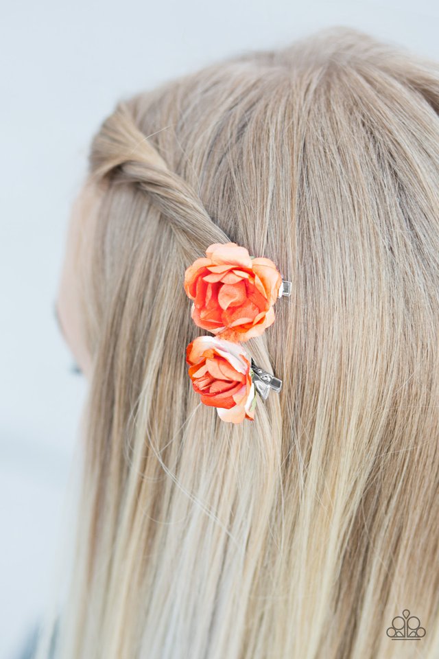 Paparazzi ♥ Rose Garden Glam - Orange ♥ Hair Clip