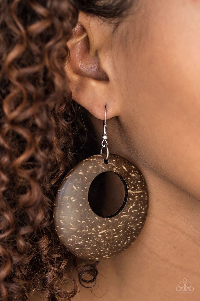 Paparazzi ♥ Moroccan Movement - Brown ♥ Earrings