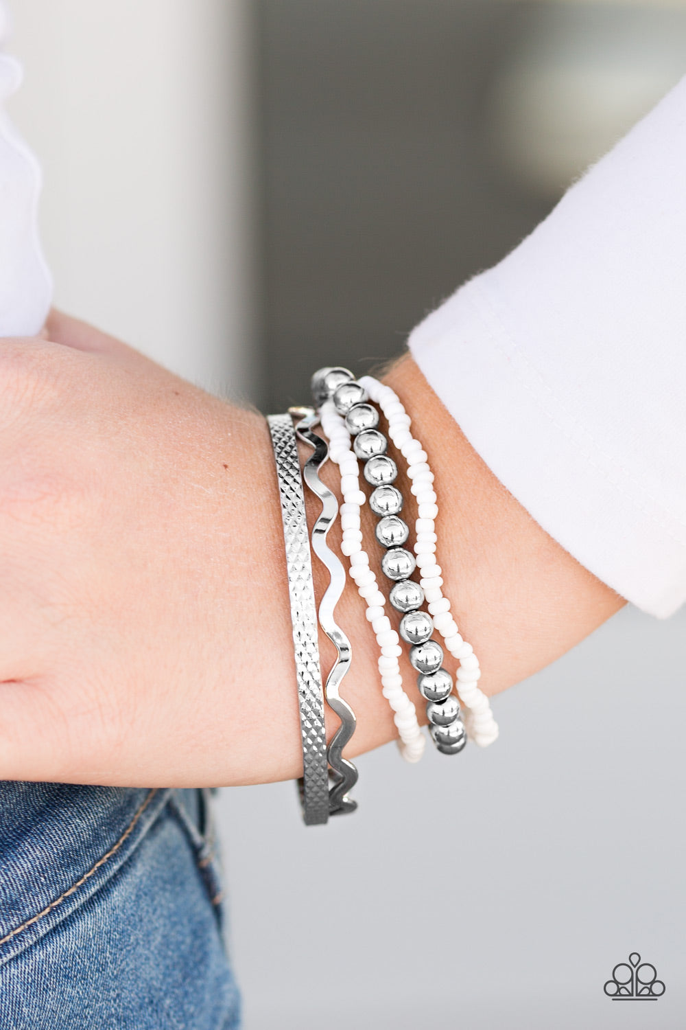 Paparazzi ♥ Amazon Style - White ♥ Bracelet