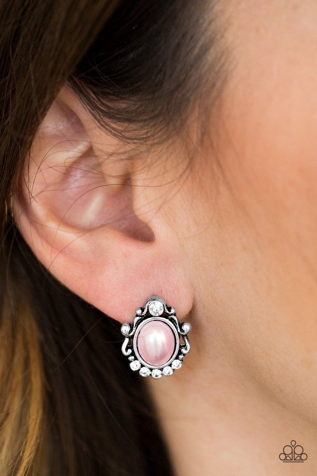 Paparazzi ♥ Poshly Princess - Pink Post ♥ Post Earrings
