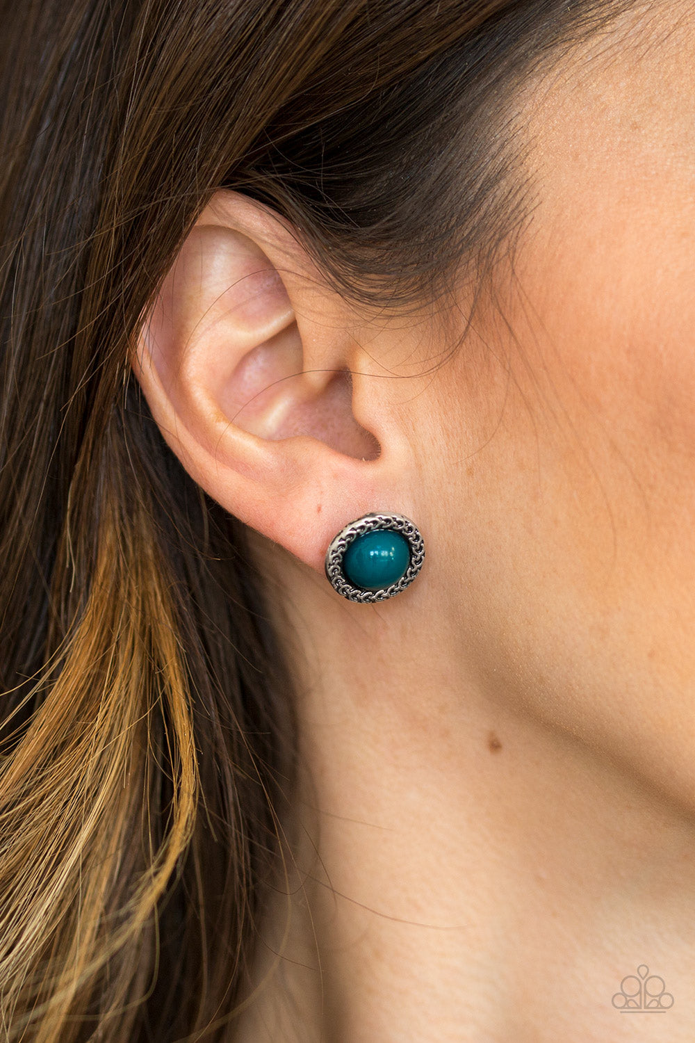 Paparazzi ♥ If The Boot Fits - Blue Post ♥ Post Earrings