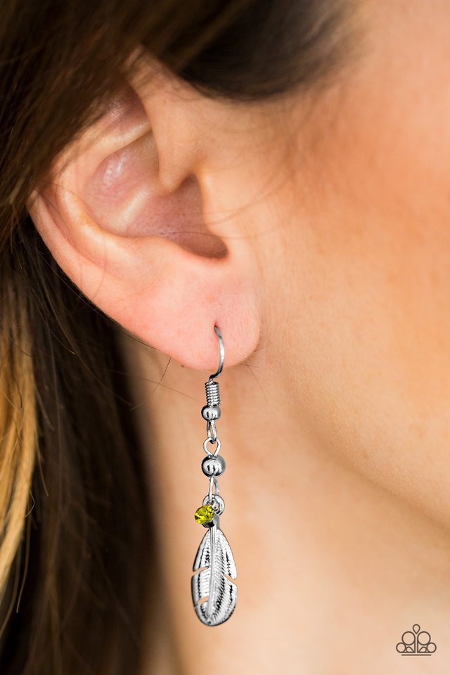 Paparazzi ♥ A FLIGHT To The Finish - Green ♥ Earrings