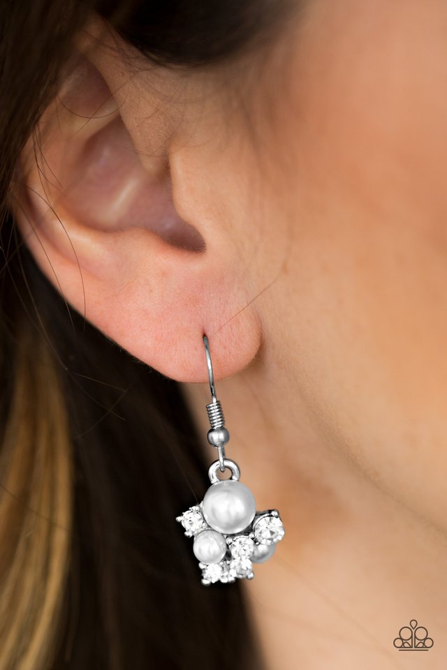 Paparazzi ♥ The Next Best Thing - White ♥ Earrings