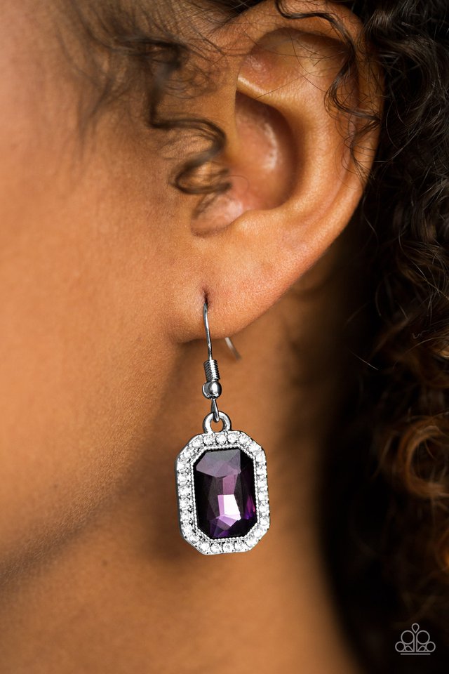 Paparazzi ♥ Crown Court - Purple ♥ Earrings