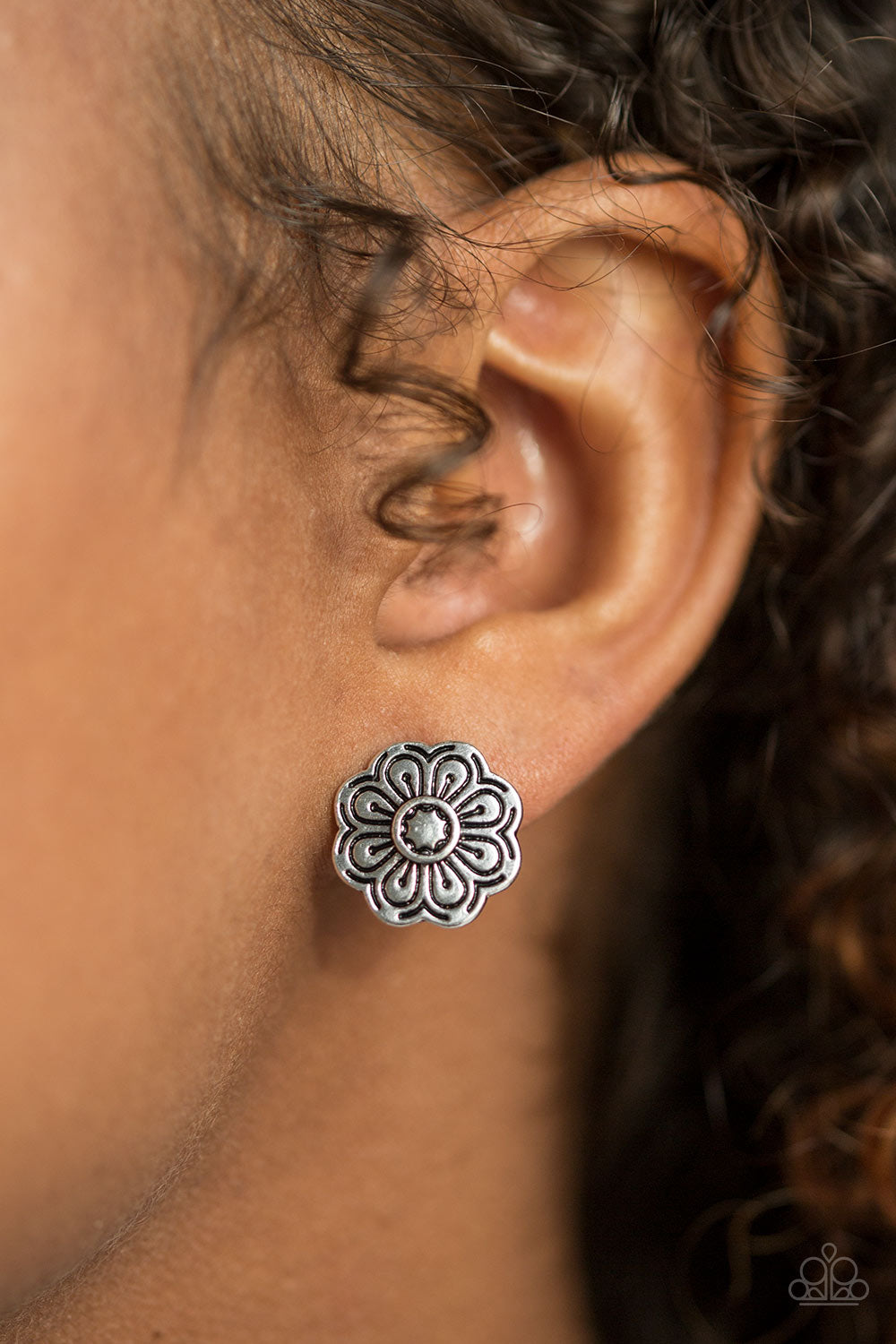 Paparazzi ♥ Common Garden - Silver Post ♥ Post Earrings