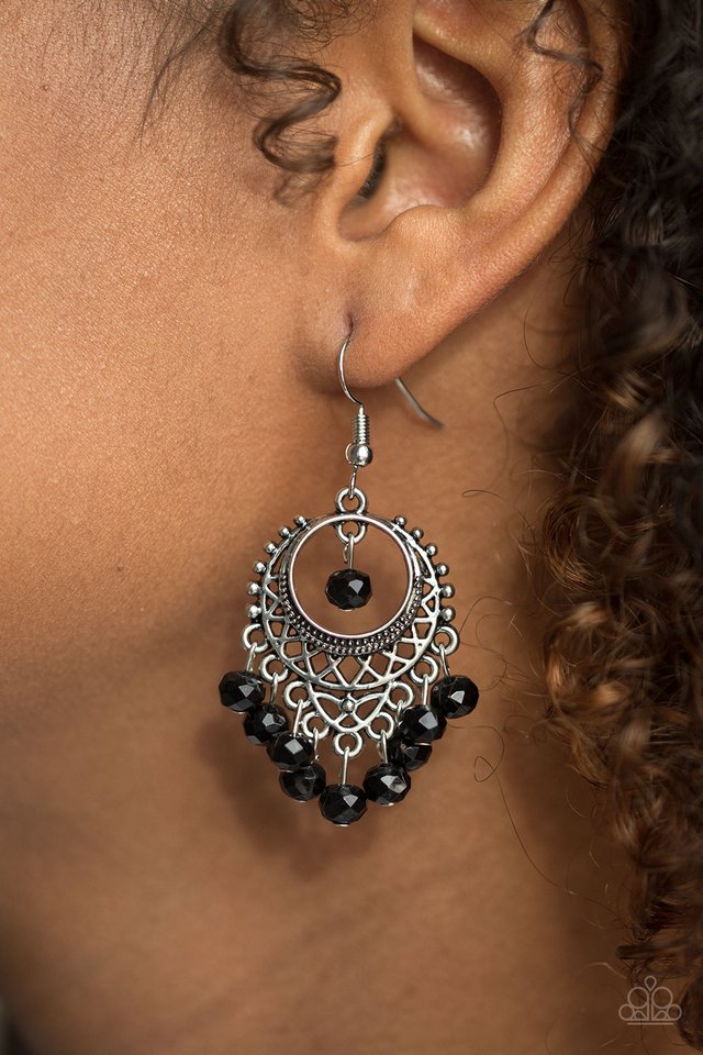 Paparazzi ♥ Meet Me In Paradise - Black ♥ Earrings