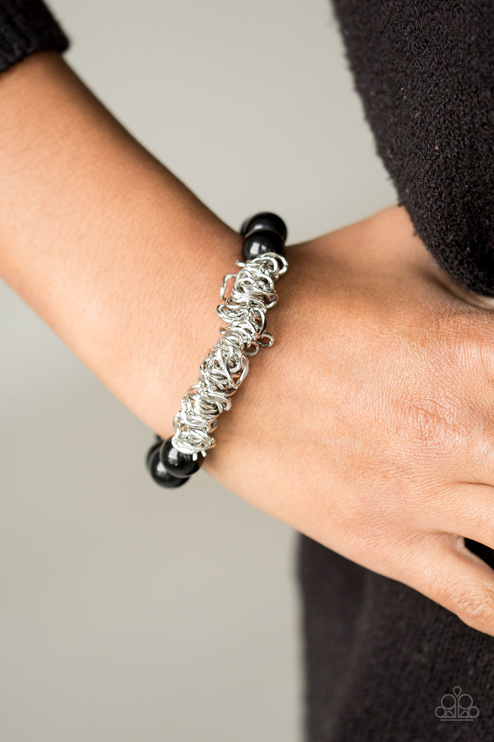 Paparazzi ♥ Shock Factor - Black ♥ Bracelet