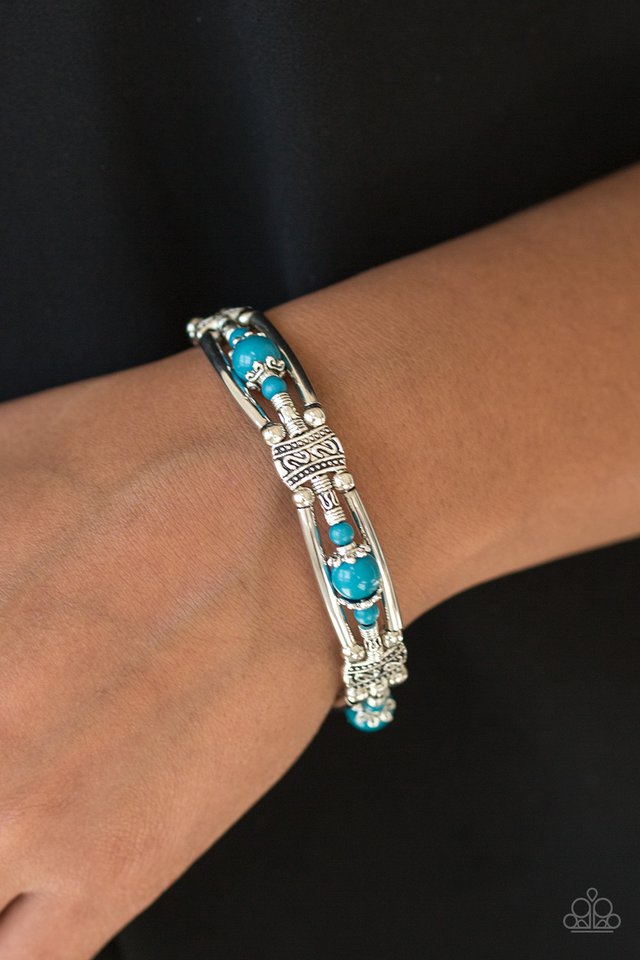 Paparazzi ♥ Happy Vibe, Happy Tribe - Blue ♥ Bracelet