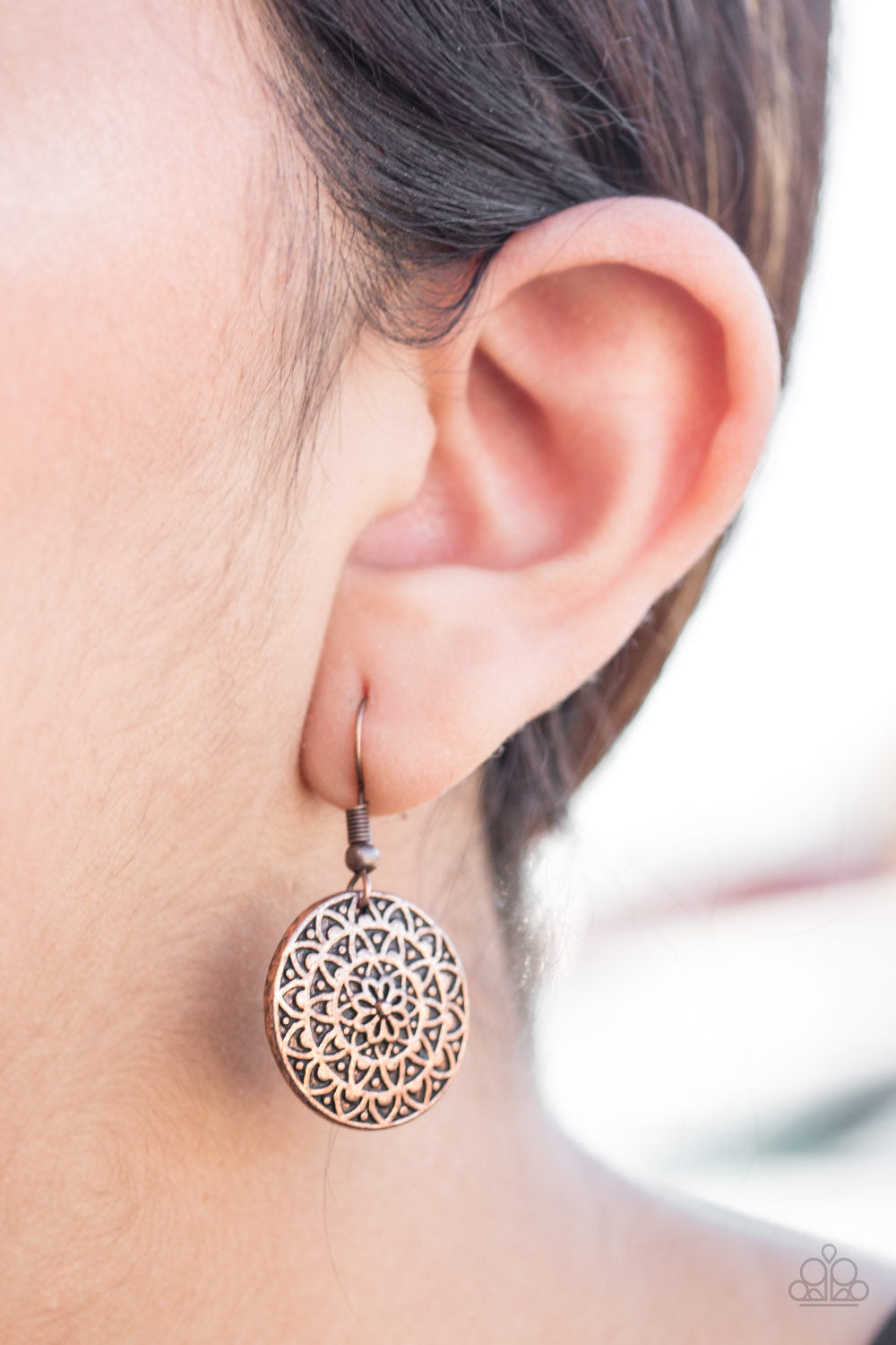 Paparazzi ♥ Sunflower Shimmer - Copper ♥ Earrings