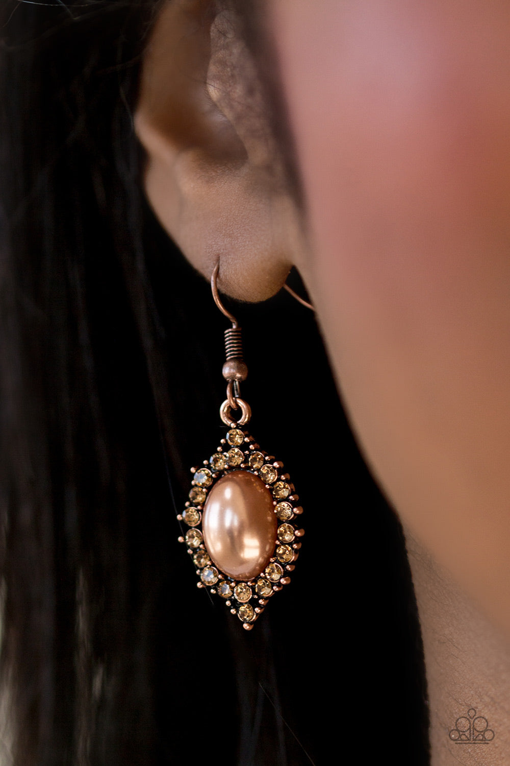 Paparazzi ♥ Right On SHOWTIME - Copper ♥ Earrings
