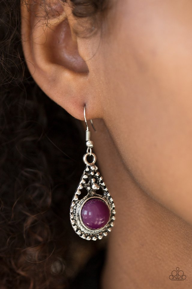 Paparazzi ♥ Not All HUE Wander - Purple ♥ Earrings