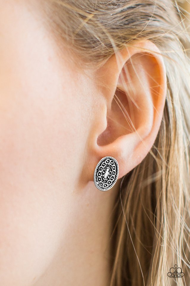 Paparazzi ♥ Just A Flicker - Silver Post ♥ Post Earrings