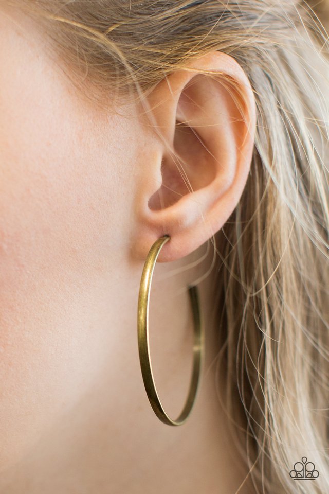 Paparazzi ♥ Casually Chic - Brass ♥ Earrings