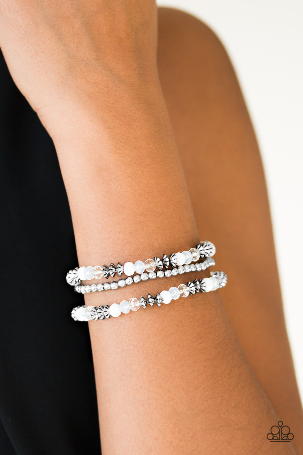 Paparazzi ♥ Shimmer Sensation - White ♥ Bracelet