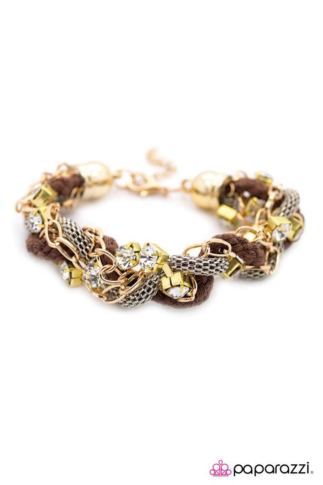 Paparazzi ♥ Twisted Treasure - Brown ♥ Bracelet