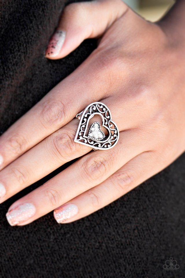 Paparazzi ♥ Find It In Your Heart - White ♥ Ring