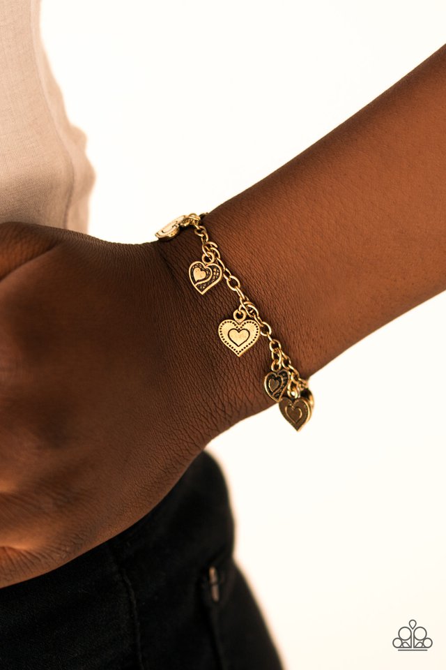 Paparazzi ♥ A HEART Act To Follow - Brass ♥ Bracelet