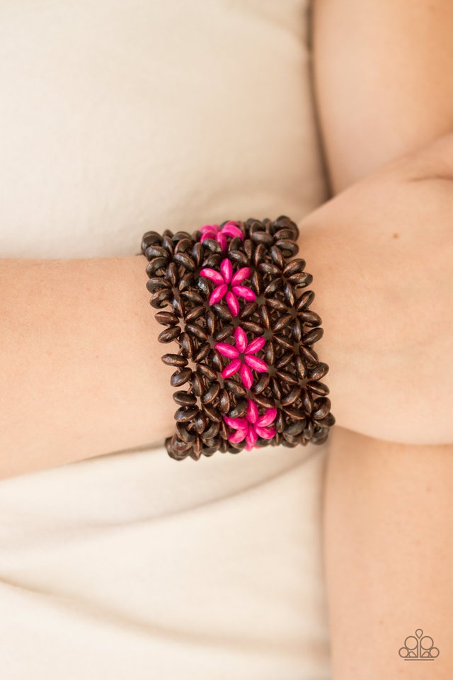 Paparazzi ♥ Bahama Babe - Pink ♥ Bracelet