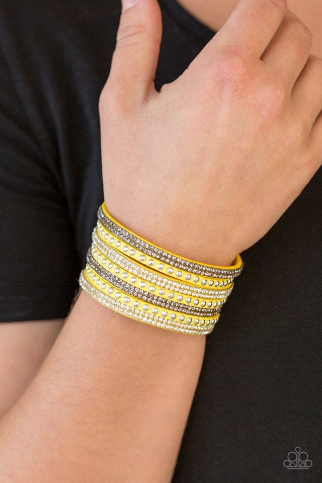 Paparazzi ♥ Victory Shine - Yellow ♥ Bracelet