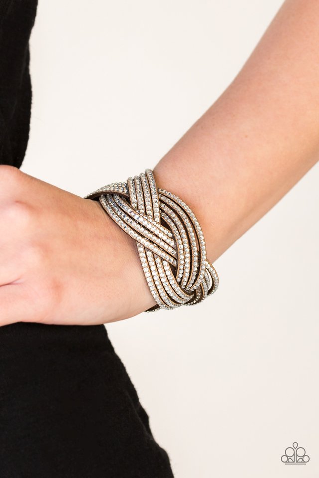 Paparazzi ♥ Big City Shimmer - Brown ♥ Bracelet