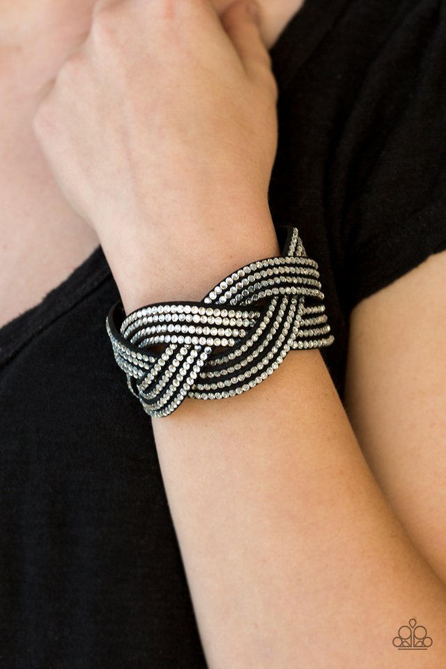 Paparazzi ♥ Big City Shimmer - Black ♥ Bracelet