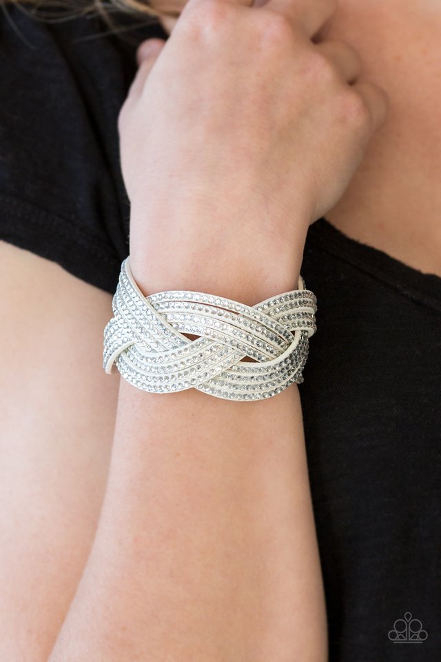 Paparazzi ♥ Big City Shimmer - White ♥ Bracelet