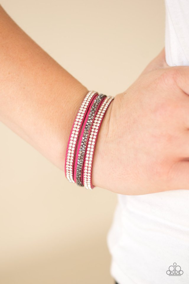 Paparazzi ♥ Mega Glam - Pink ♥ Bracelet