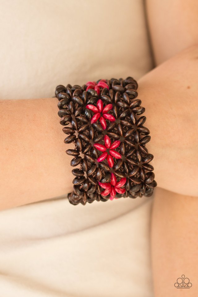 Paparazzi ♥ Bahama Babe - Red ♥ Bracelet