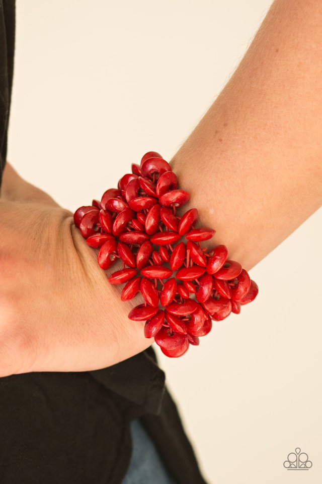 Paparazzi ♥ Hawaii Haven - Red ♥ Bracelet