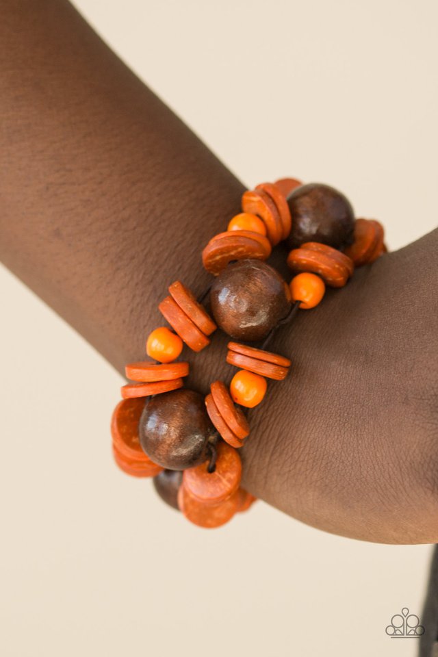 Paparazzi ♥ Fiji Fabulous - Orange ♥ Bracelet