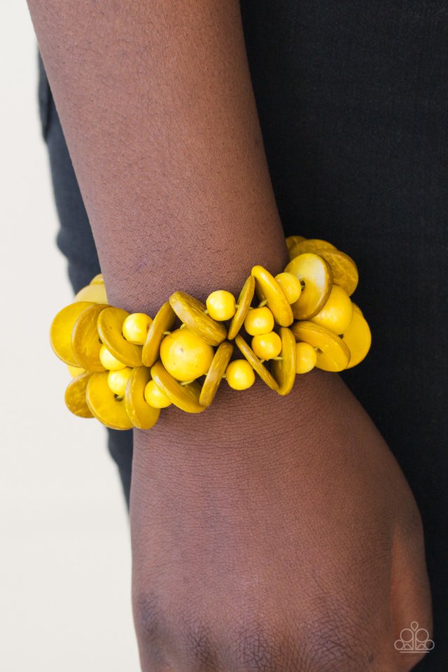 Paparazzi ♥ Tropical Temptress - Yellow ♥ Bracelet