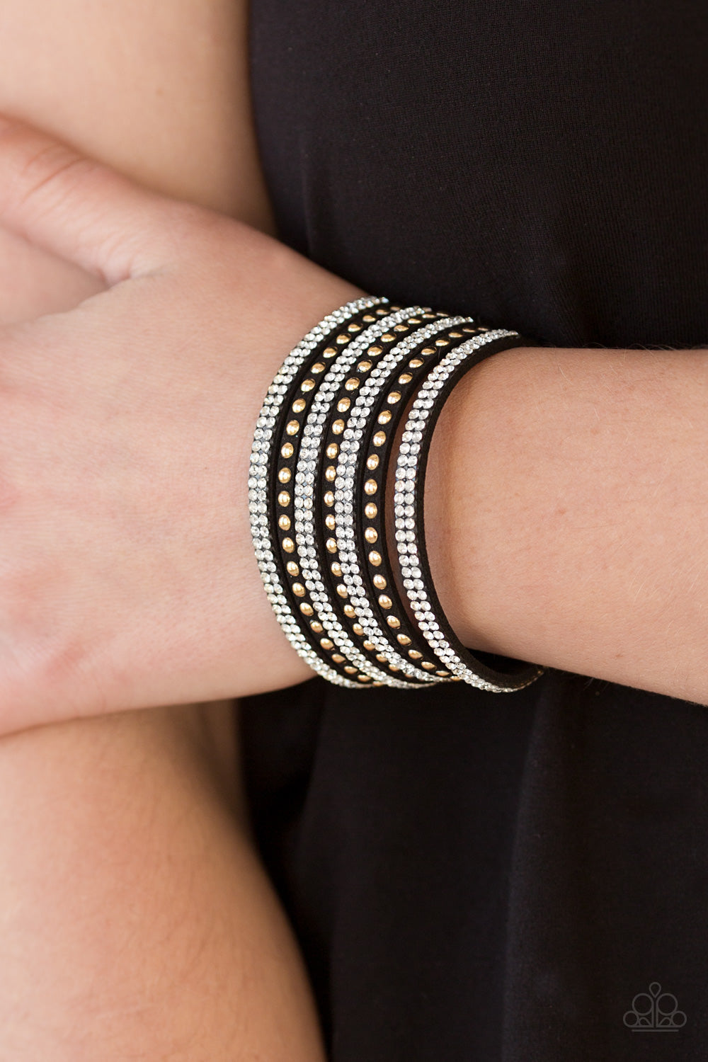 Paparazzi ♥ Victory Shine - Black ♥ Bracelet