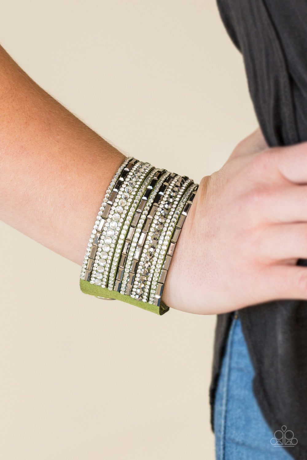 Paparazzi ♥ Wham Bam Glam - Green ♥ Bracelet
