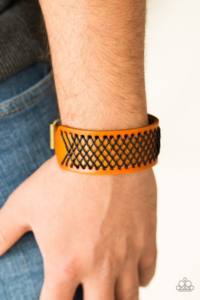 Paparazzi ♥ Cross The Line - Brown ♥ Bracelet