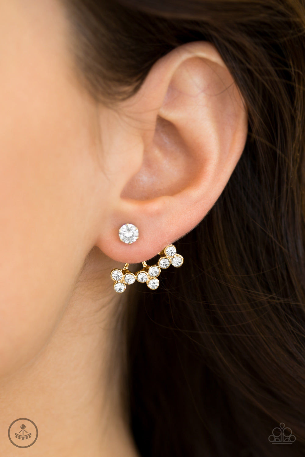 Paparazzi ♥ Big Reputation - Gold ♥ Post Earrings