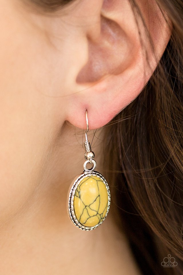 Paparazzi ♥ Southwest Sunsets - Yellow ♥ Earrings